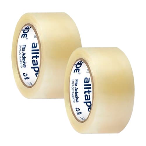 Fita Adesiva Transparente 48mm x 100m fechamento de caixas e-commerce correios