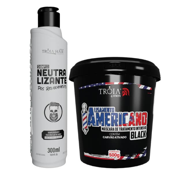 Kit Alisamento Americano Black 500g com Neutralizante 300ml