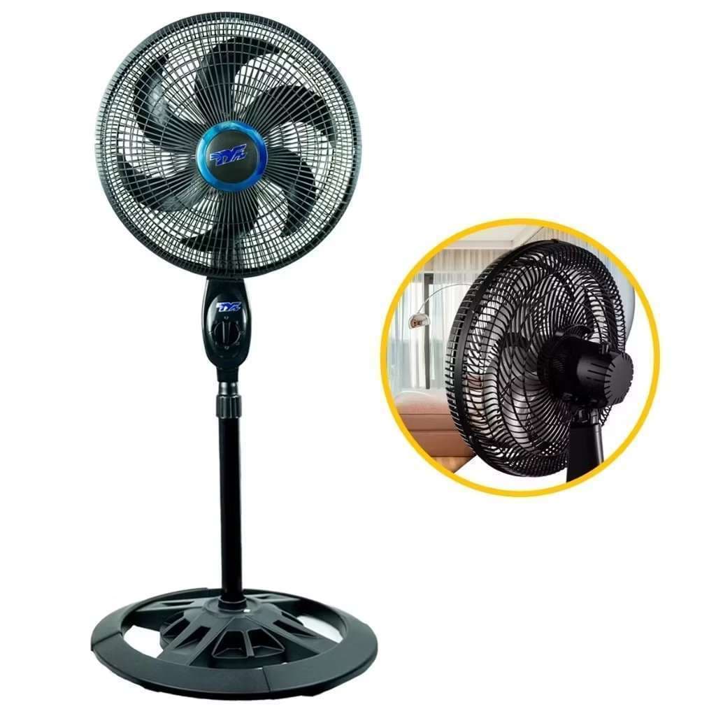 Ventilador De Coluna Preto 40cm Turbo 6 Pás ventilador de pé 110v/220v