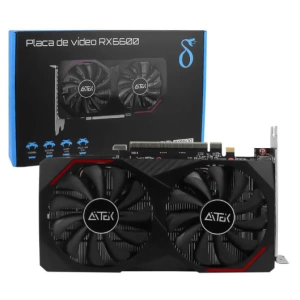 Placa De Vídeo Rx6600 8gb 128bit Gddr6 Pcle4.0
