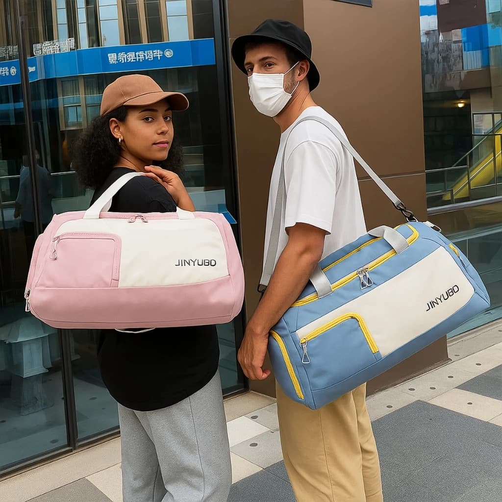 Bolsa De Viagem Sport Impermeável Com Alça Lateral Grande Capacidade 33L