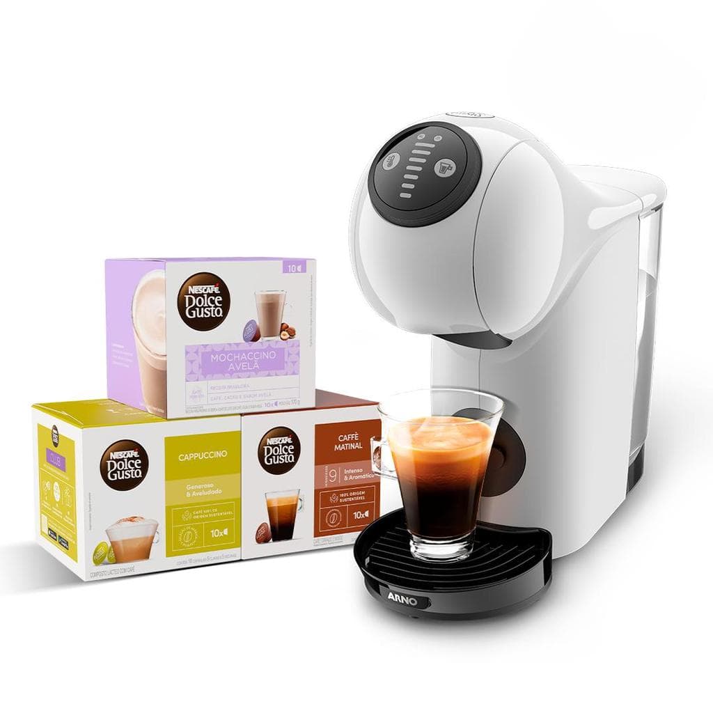 Kit Cafeteira Dolce Gusto Genio S Basic Branca + 30 cápsulas
