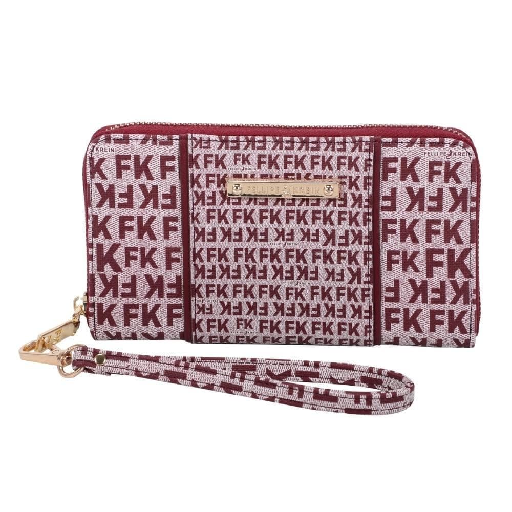 Carteira Ziper Grande Fellipe Krein Ss23 Fk649 - Vinho