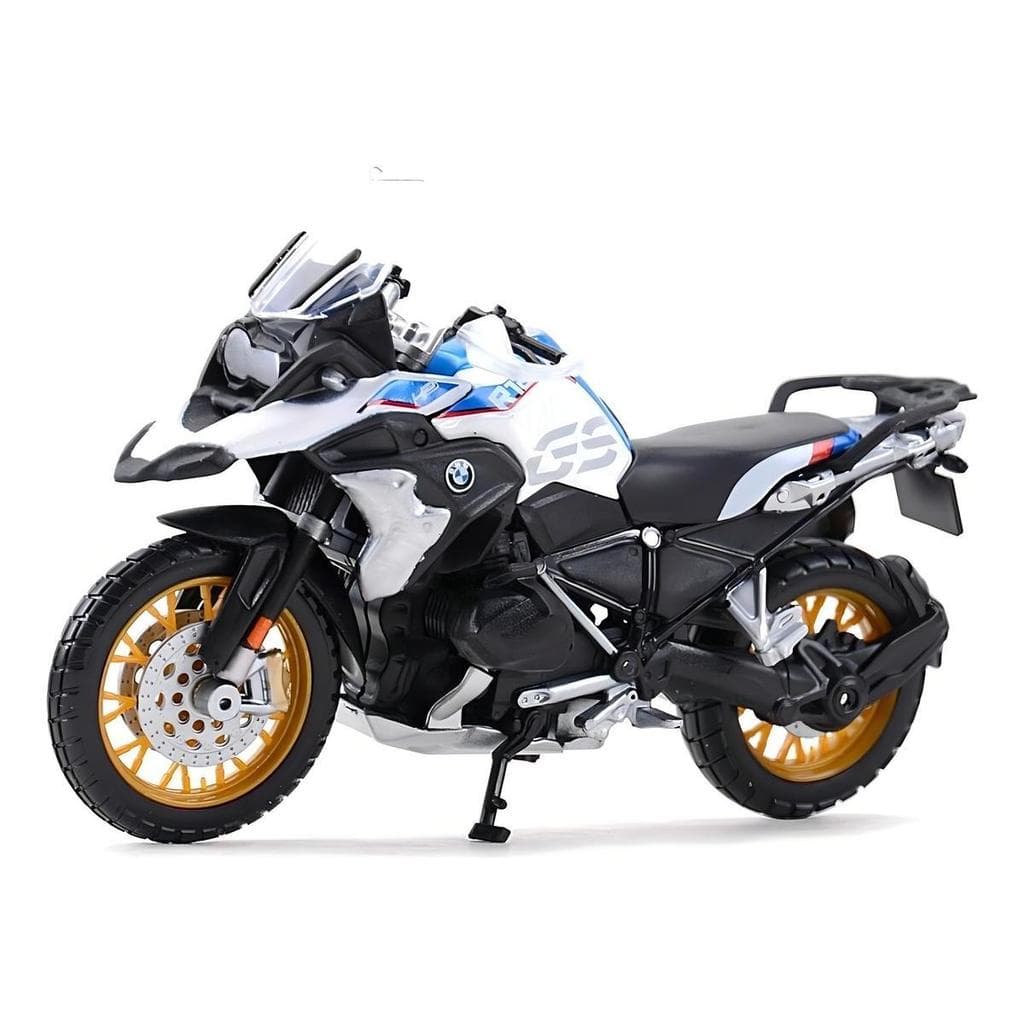 Moto Miniatura BMW R1250 Gs 1:18 Branca Maisto Colecionável
