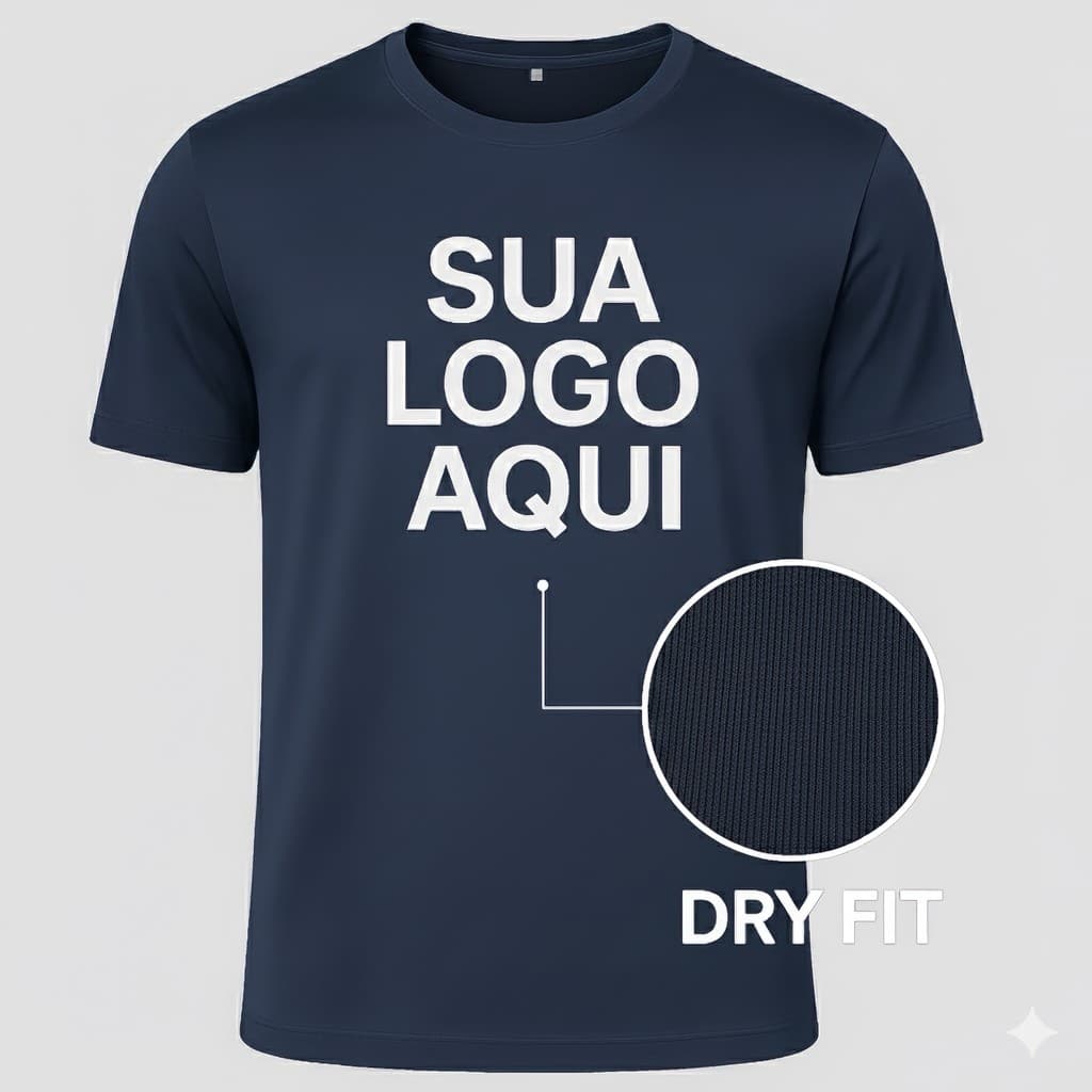 Camiseta DryFit Personalizada Com Sua Arte Estampa Grande Para Academia