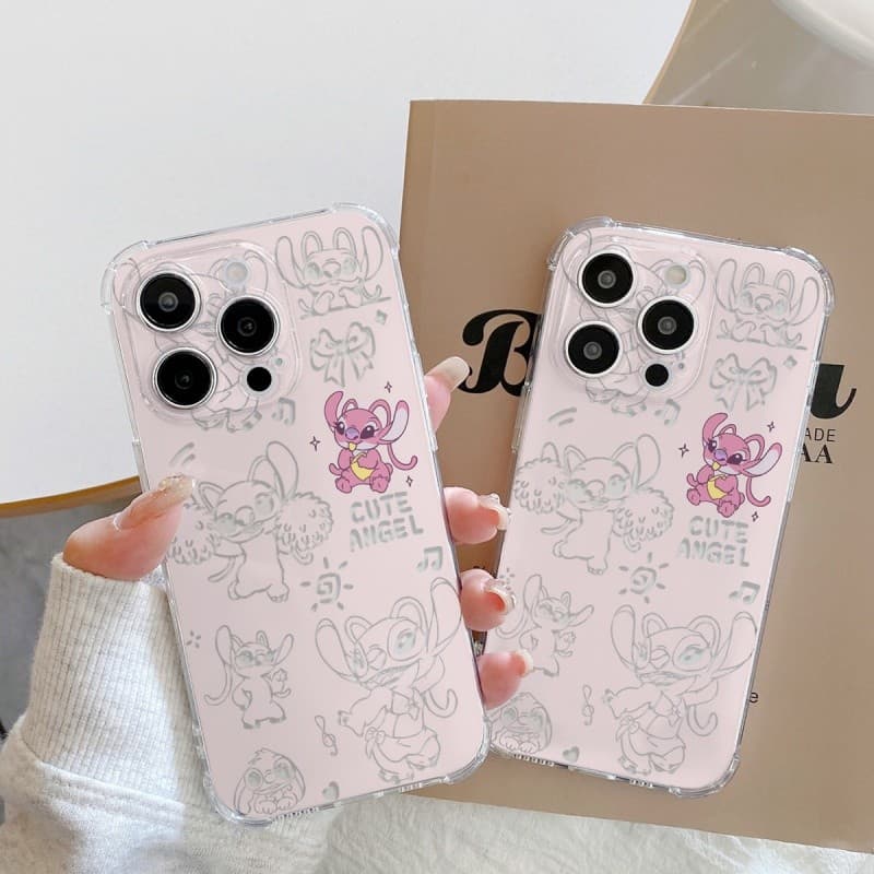 Capa para celular Stitch fofo adequada para Motoroal Moto G86 G75 G56 G52 G35 G24 G15 G04 E13 E22  TPU Capa Macia