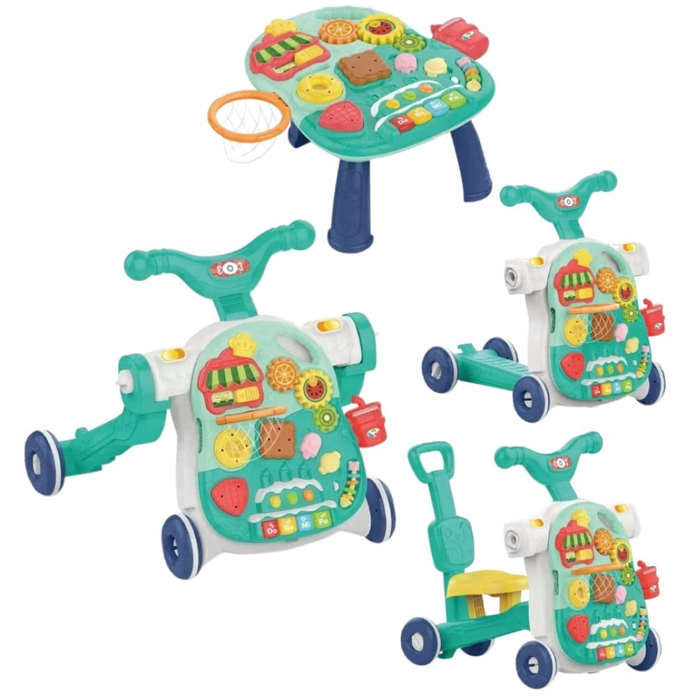 Andador Multifuncional 4 em 1 para Bebês Verde Yuupi