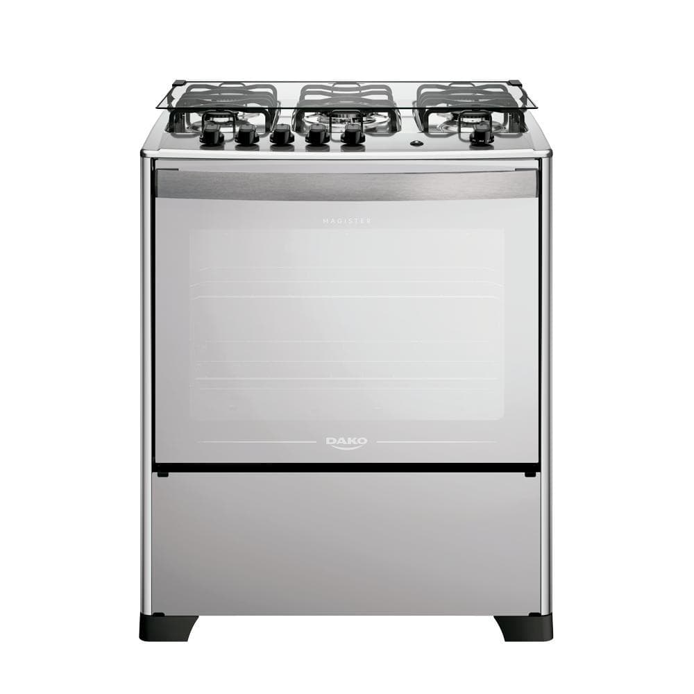 Fogão 5 Bocas Dako Magister Style Espelhado com Mesa Inox Bivolt