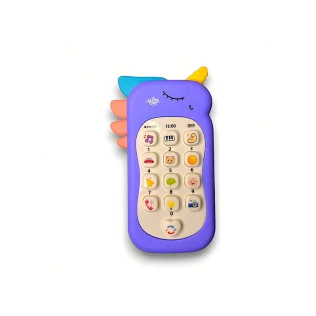 Telefone Infantil Musical Brinquedo Celular Mordedor Educativo Com Luz unicori