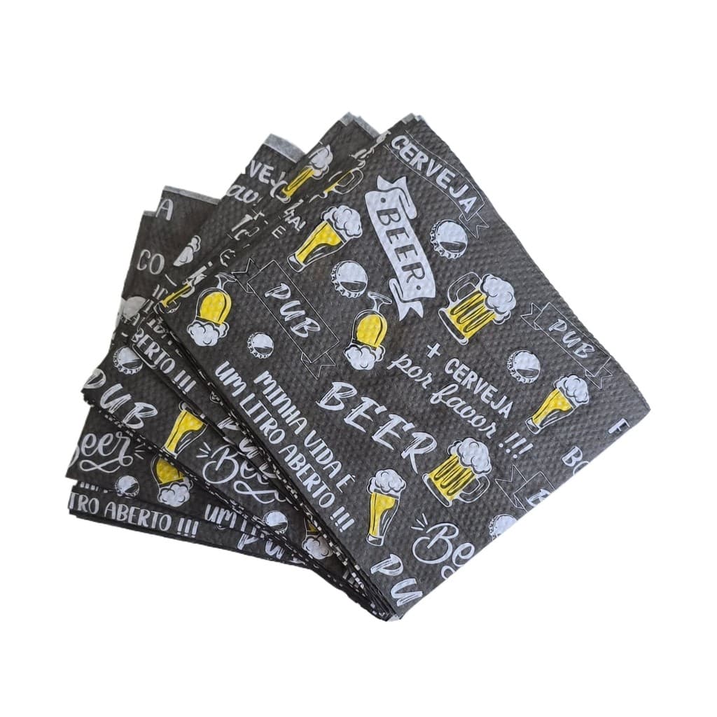 200 Guardanapos Festa Boteco 20x22cm Guardanapo Boteco Aniversário Guardanapo de Papel Festas Estampado Festa do Boteco