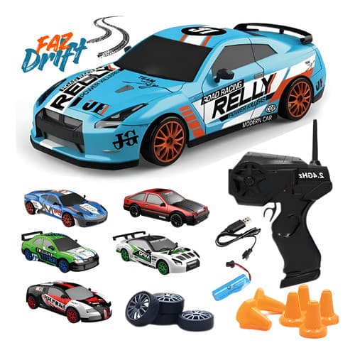 Carrinho Controle Remoto Drift Recarregável 4x4 Monobras Super Troca de Pneus Cones