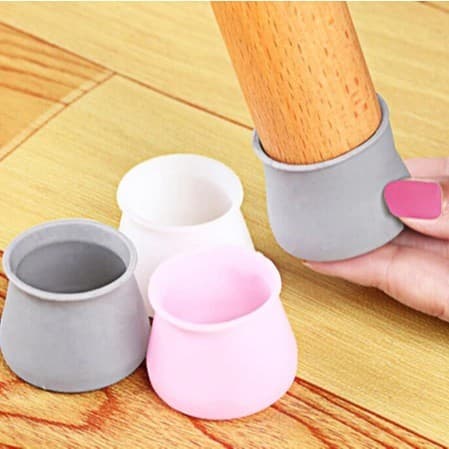 Kit C 12/24 Protetor de Silicone para Pés de Cadeira e Mesa Pés Pezinho Redondo