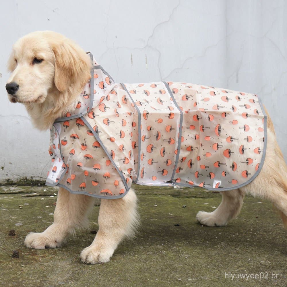 Capa de Chuva Refletiva TPU para Cães Pet It, Suprimentos para Animais de Estimação, Roupas para Cães, Cão Grande ao Ar 