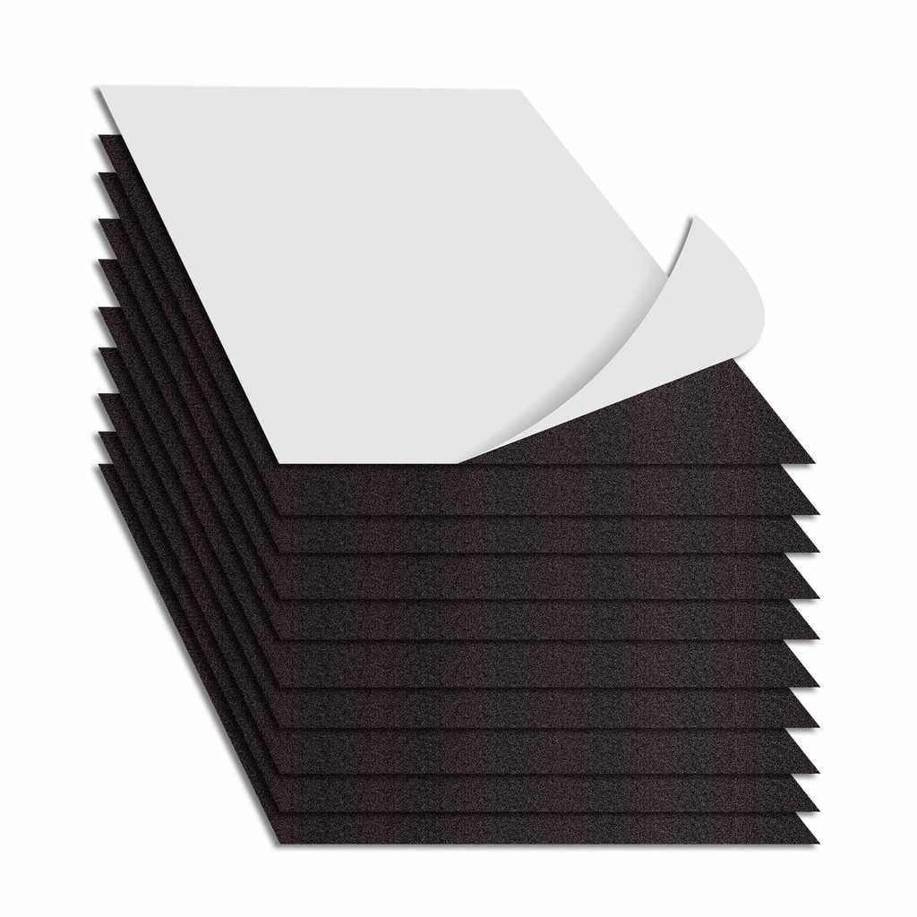 5 Folhas De Imã Adesivadas Manta Magnética 0,3mm 20x20