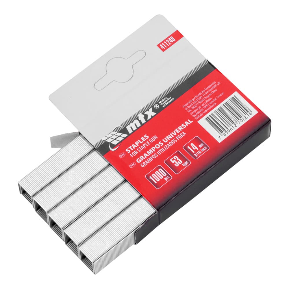 GRAMPOS PARA GRAMPEADORES, TIPO 53, 14MM, 1000 PCS // MTX