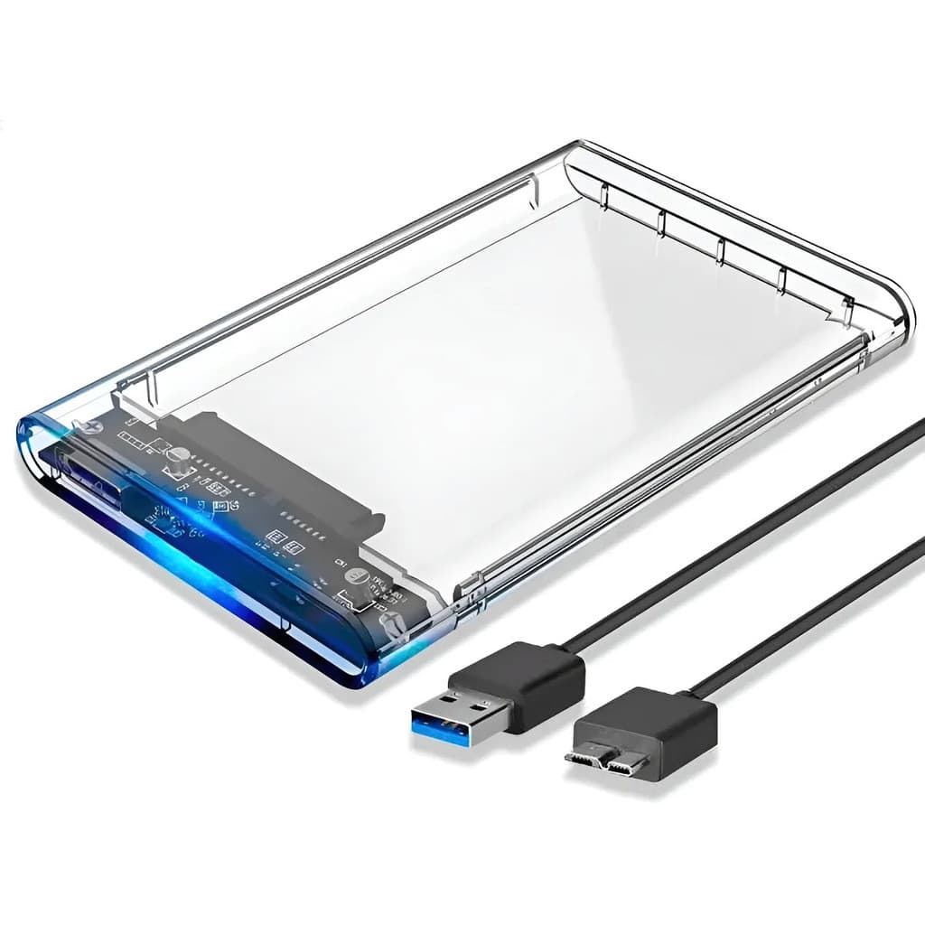 Case Hd 3.0 Externa Hd Sata Ssd Notebook 2.5 Pc Envio Rapido Transparente Transmissao 5gbps Usb 3.0 Sata 3 Gaveta