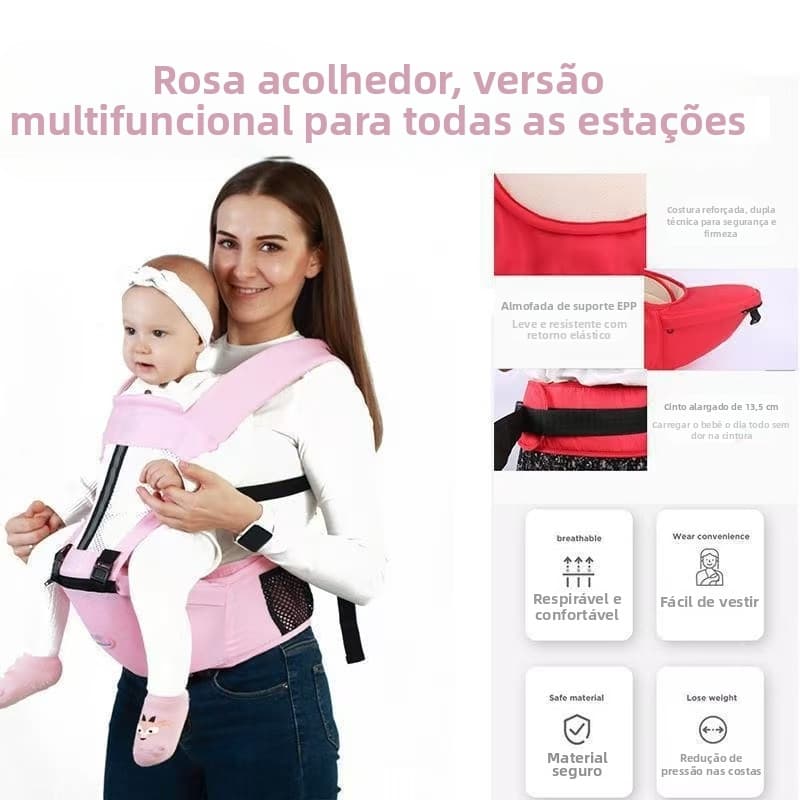 Banco De Cintura Para Bebê Canguru Bebe Passeio Varias Cores Mochila Infantil Hipseat Carrier - 1851