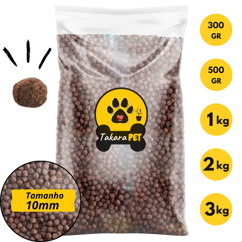 Ração Para Tartaruga Jabuti E Tigre Dágua - 10mm