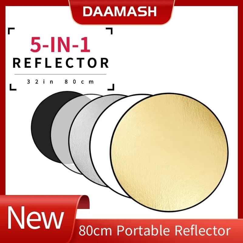 [Envio 24H] Rebatedor Fotográfico 5 Em 1 80cm Refletor 5x1 80 Cm Case