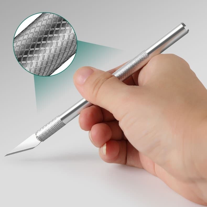 Estilete De Precisão Bisturi Alumínio Com 5 PCS Laminas Para artesanato Arte Moderna Escupir