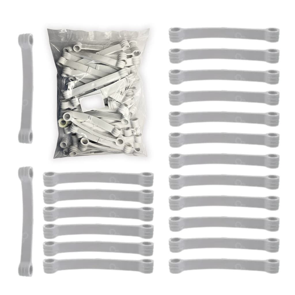 Kit Com 20 Tirante Branco Compatível Lavadoras Brastemp E Consul De 7 A 12Kg