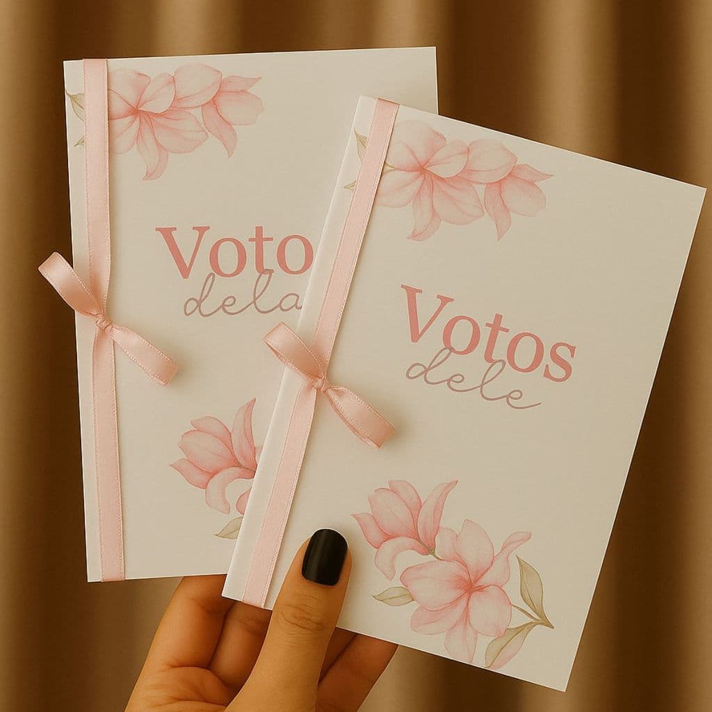 Par de Cadernos de Votos Para Casamento do Noivo e da Noiva Lembranças
