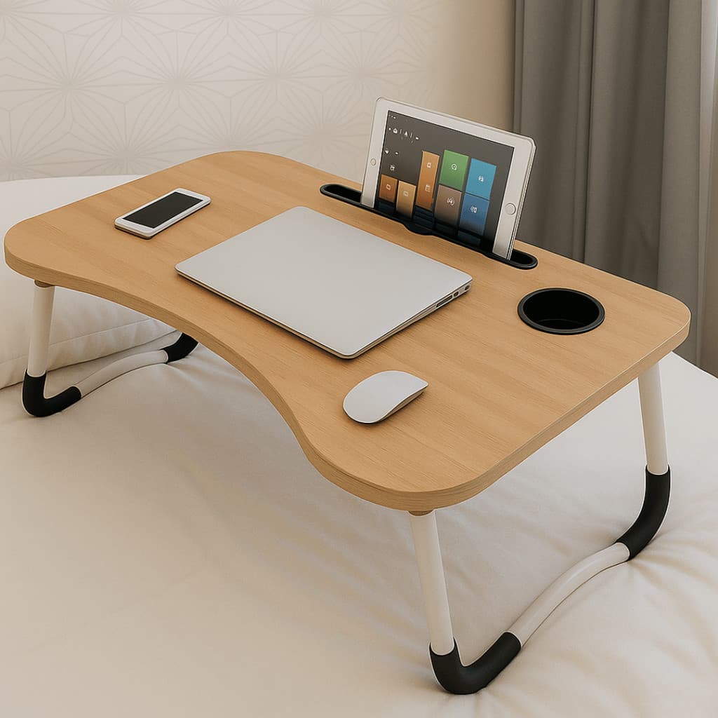 Mesa Portátil Dobrável Multiuso – Ideal para Cama e Sofá, Notebook, Tablet, Refeições e Leitura