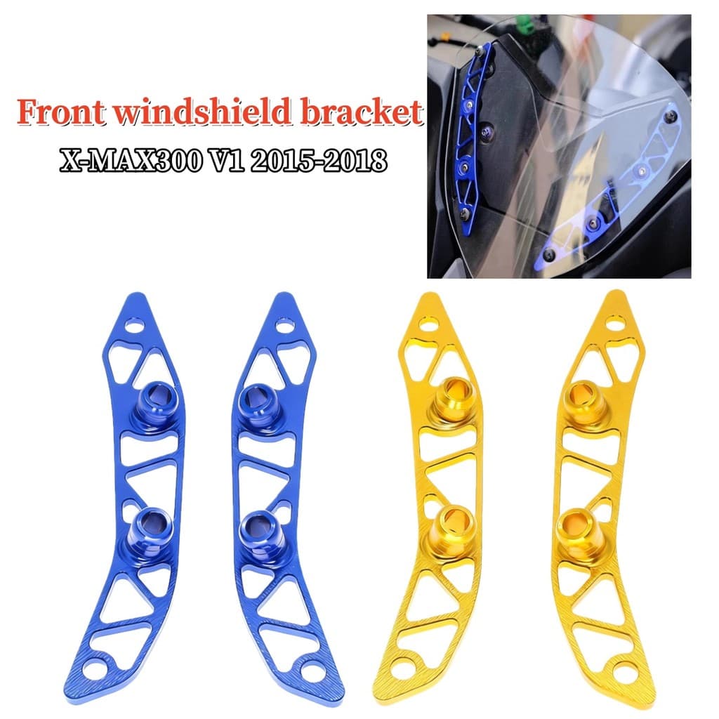 Adequado para xmax300 v1 2015-2018 modificado pára-brisa dianteiro CNC suporte decorativo de liga de alumínio