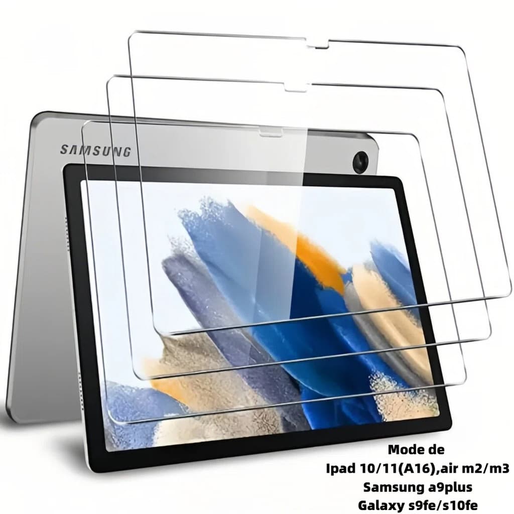 Película de Vidro Temperado para Tablet 10–11” – Proteção Anti-Risco, Alta Transparência e Toque Sensível