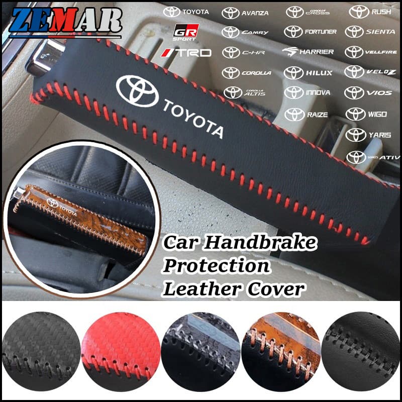 Capa Protetora Universal Para Freio De Mão De Carro Toyota De Couro Decorativa Acessórios Internos Corolla Cross Hilux E