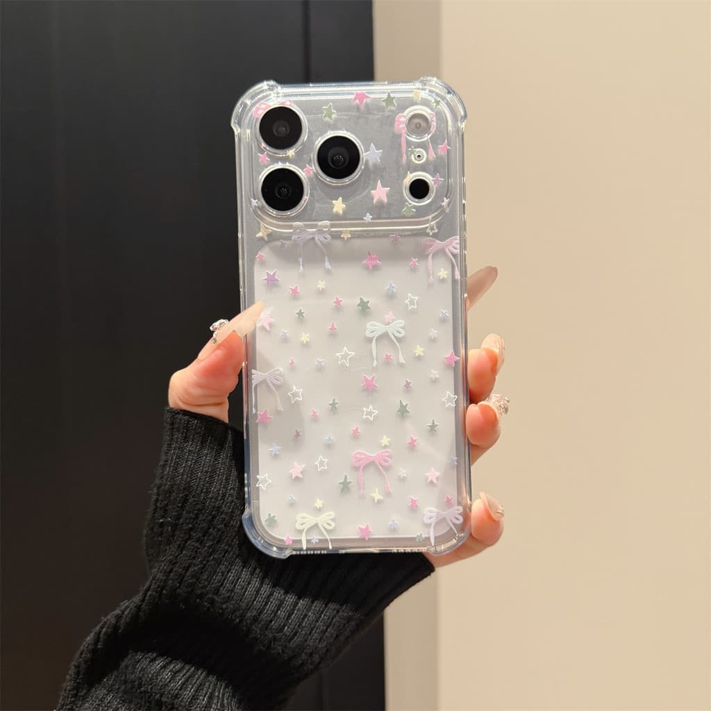 Capa para celular Estrelas coloridas adequada para iPhone 17 16 11 12 13 14 15 Pro Max Plus XR X XS TPU Capa Macia