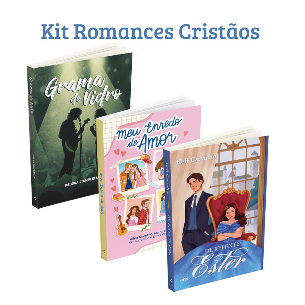 Kit Romances Cristãos - Grama de Vidro, Meu Enredo de Amor e De Repente Ester