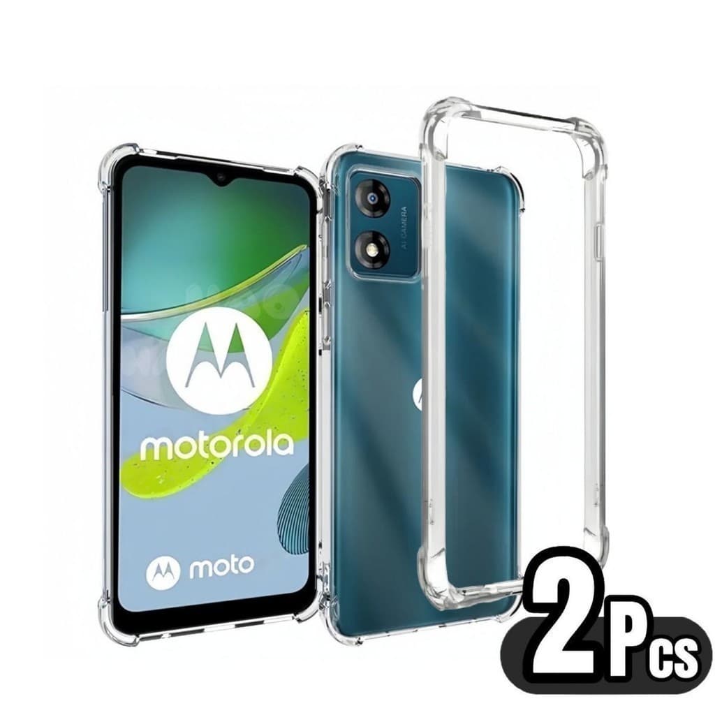 Kit 2 Capa Capinha Transparente Anti Impacto Para Motorola Moto G10 G30 G22 G32 G52 G04 G24 G34 G54 G84 G05 G15 G35 G75
