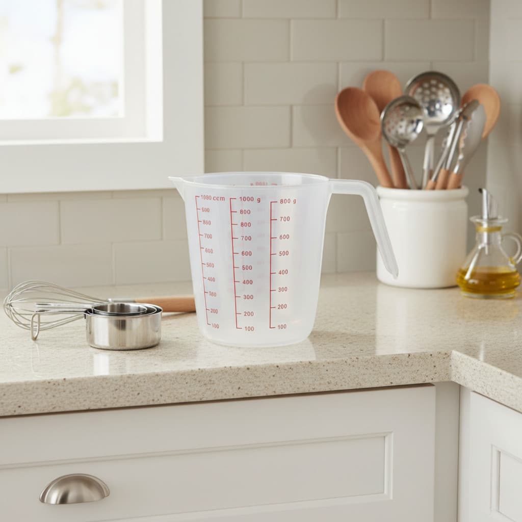 Jarra Medidora 1000ml Plástico Para Cozinha Medição Exata