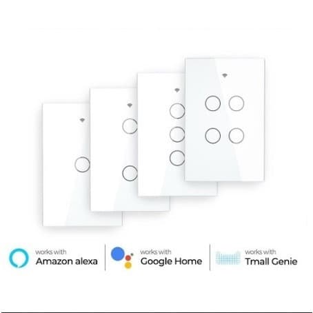 Interruptor Touch Inteligente Wifi 1 2 3 e 4 Teclas Alexa Google Smart Tuya