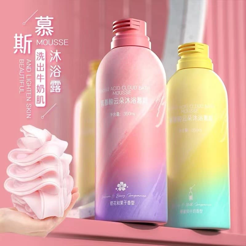 Mousse de bolha colorida Gel de banho fragrância de longa duração leite hidratante hidratante outono inverno estudante f