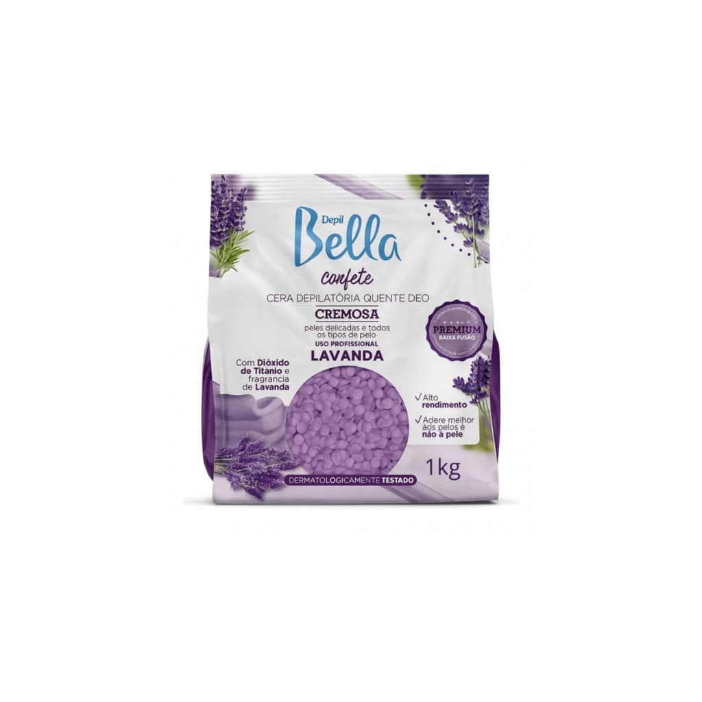 CERA DEPIL BELLA  CONFETE LAVANDA 1KG
