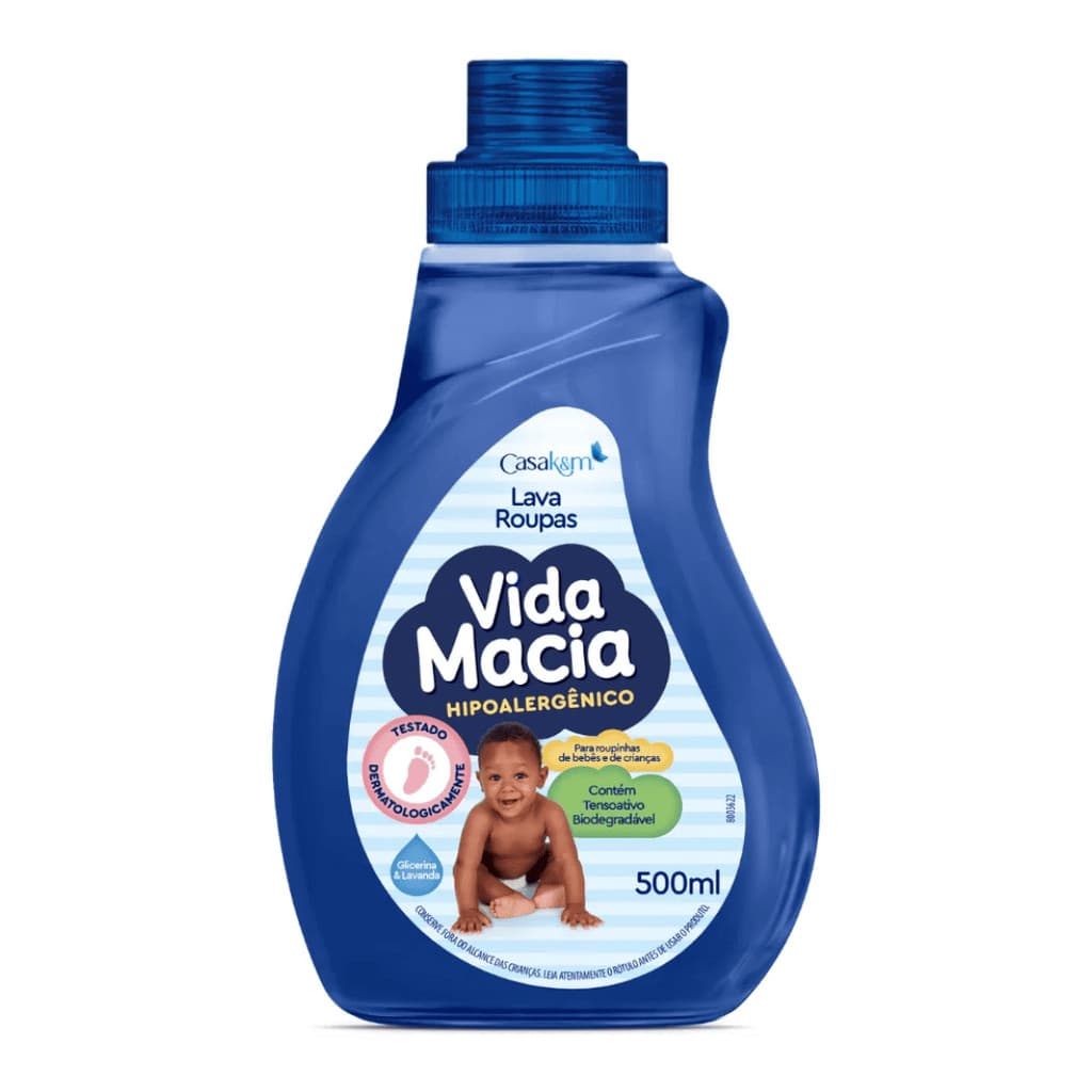 LAVA ROUPAS GLICERINA E LAVANDA 500ML VIDA MACIA