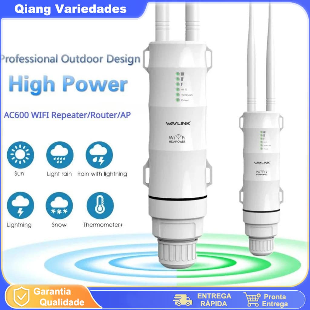 Roteador Repetidor Wifi Externo Wavlink Ac600 2.4 / 5g
