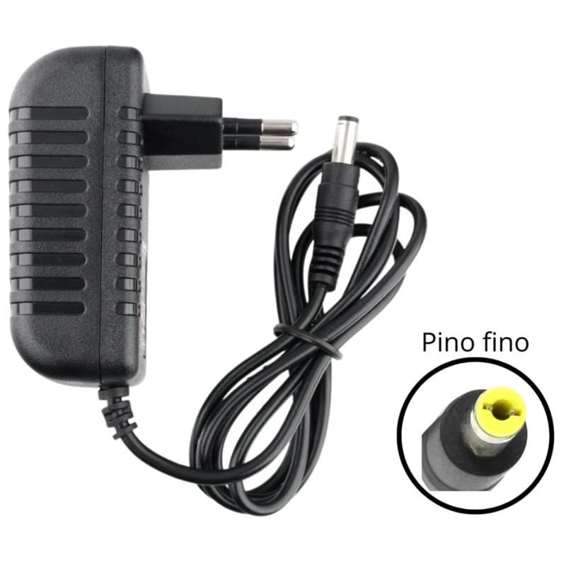 Fonte Carregador Caixa Som  9V/ 3A  5v 2a  Pino Fino Amarelo Maxxi sound lelong Multiuso pino  4,0 × 1,7 mm