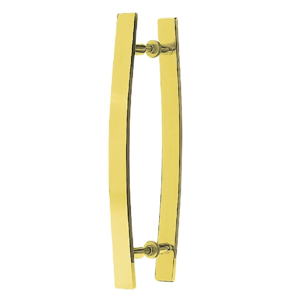 Puxador Para Portas Madeira / Vidro 40 Cm Curvo Dourado