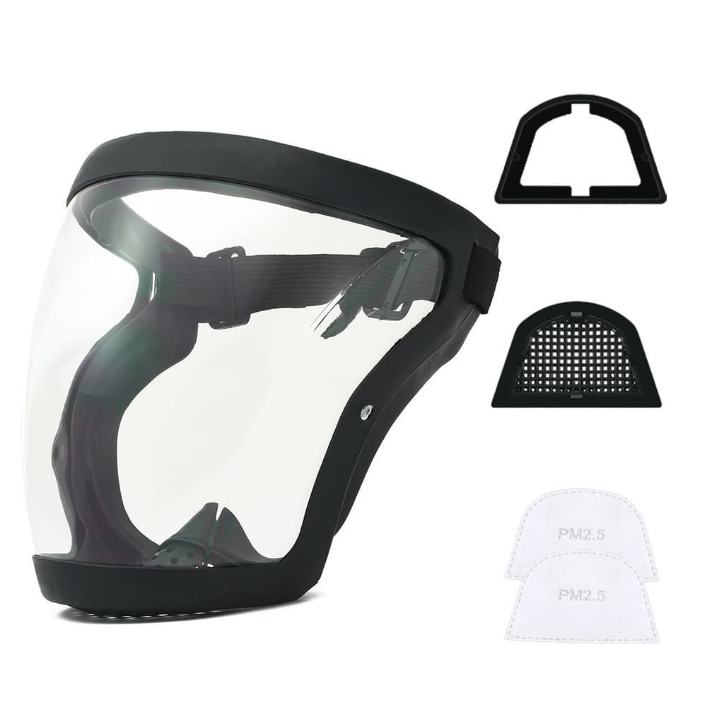 Máscara de Proteção Facial Completa Transparente HD, Antifog, Antirrespingos, Óculos de Proteção para Solda