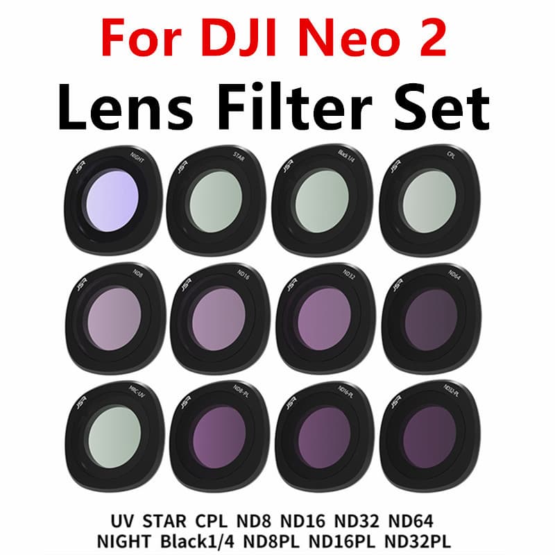 Conjunto De Filtro De Lente Para Câmera DJI Neo 2 CPL Polarizador ND Dimmer Densidade Neutra Vidro Óptico