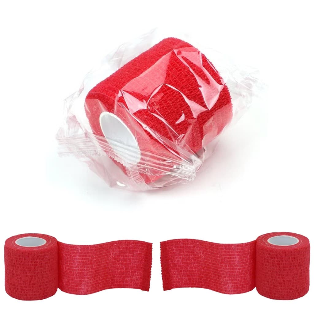 Bandagem Para Biqueira Tatuagem Kit 3 Rolos De Tattoo Preto Auto Aderente Colorido Maquininha Fita