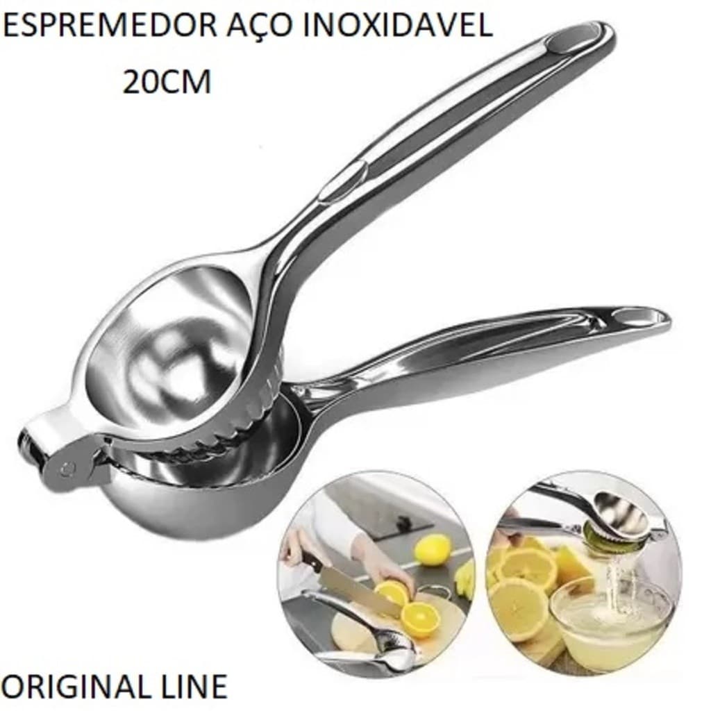 Espremedor Espremer Manual 20cm De Limão Limões De Aço Inoxidável Metal Multiuso Universal Super Forte Utensilio