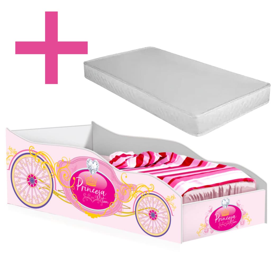 Cama Infantil Montessoriana Mini Com Colchão Quarto Menina Ou Menino Envio Imediato