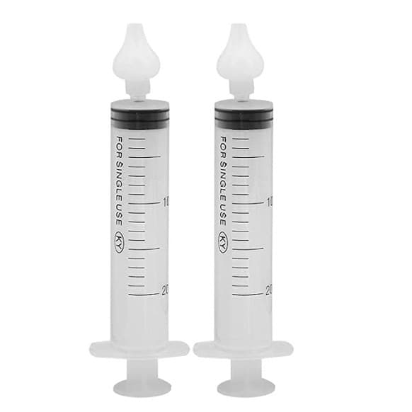 Kit 2 Seringas para Lavagem Nasal com Bico de Silicone – Adulto e Infantil | Rinite, Alergia e Resfriado