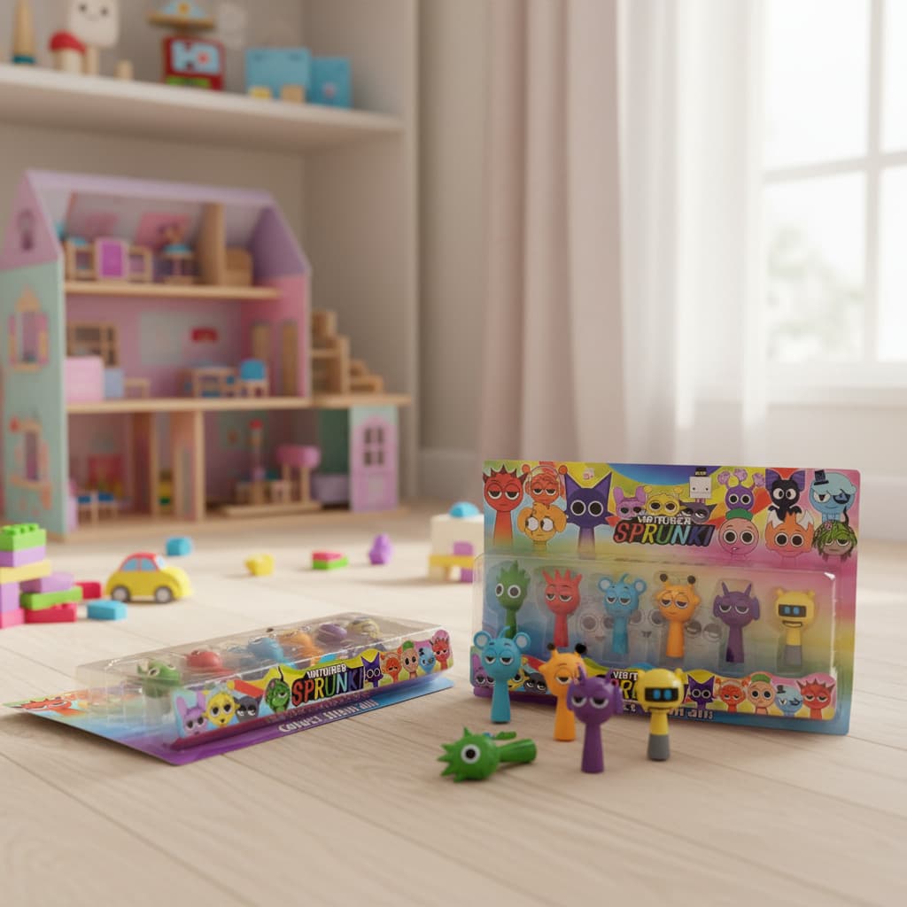 Cartela Bonecos Sprunki Rhythm Box Figuras Brinquedos