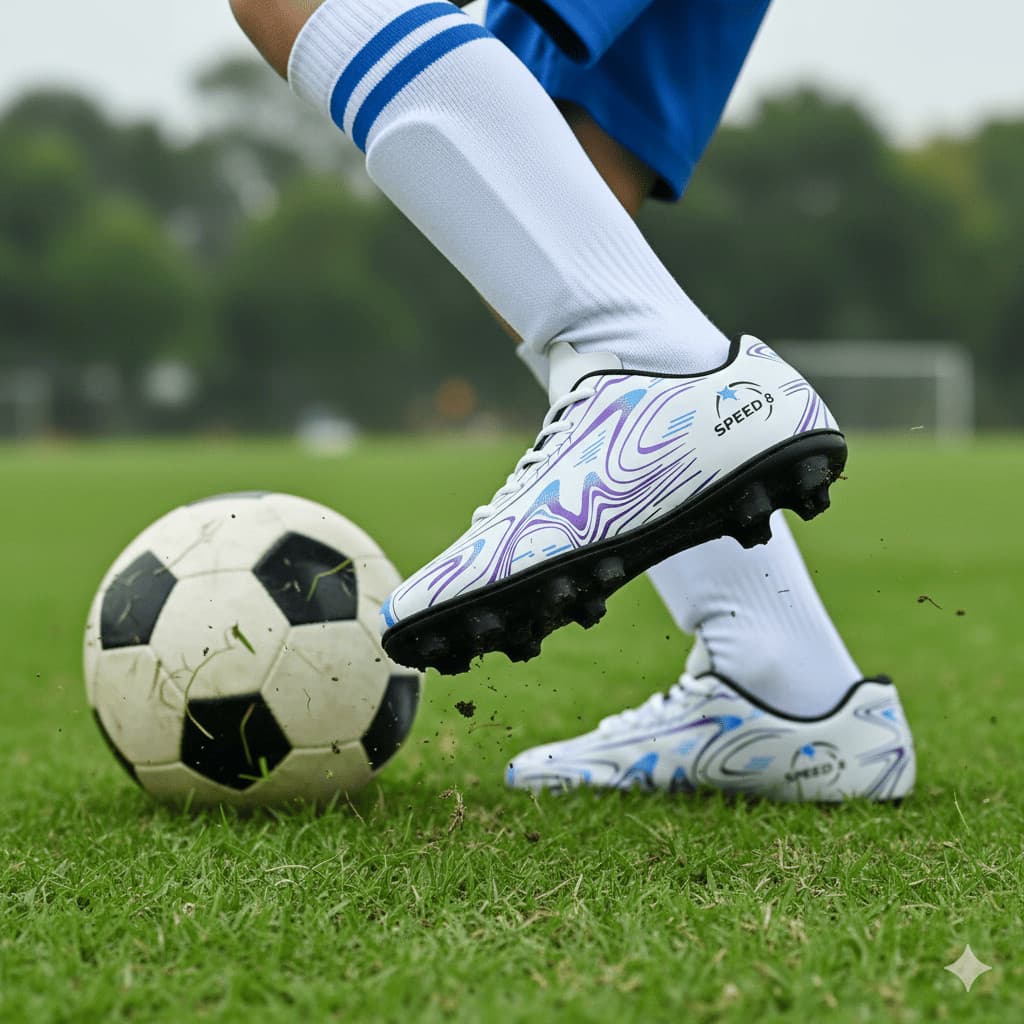 Chuteira Infantil deFutebol Colorida Estilosa Para Jogos Em Grama Sintética Campo Oferta