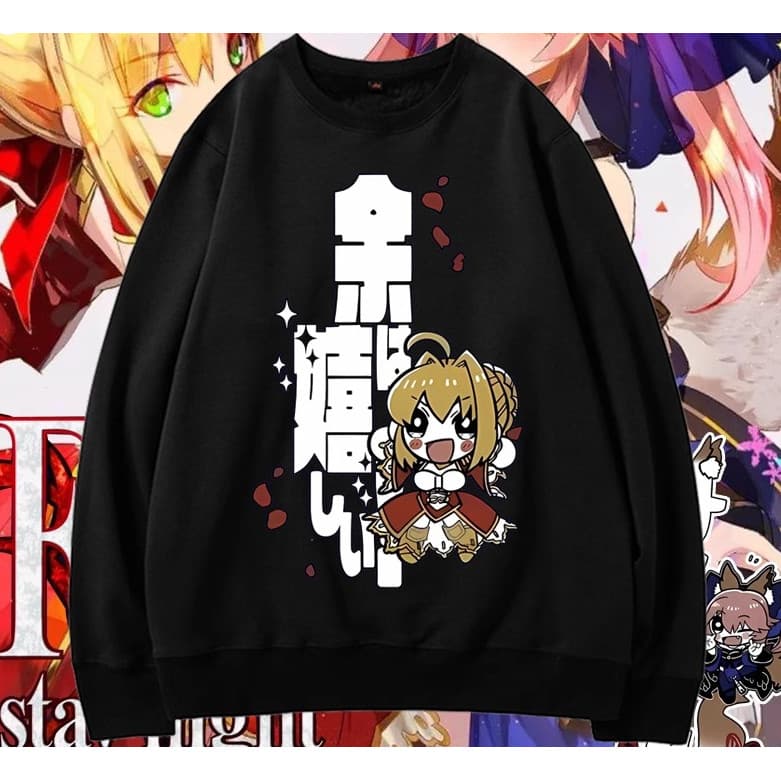 100% algodão Anime destino mercadoria Tamamo frente Nero mesmo estilo cos moletom masculino feminino bidimensional outon